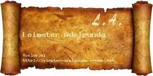 Leimeter Adelgunda névjegykártya
